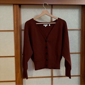 A.L.C. Peters II Rust Orange Button-Up Women's Knit Cardigan